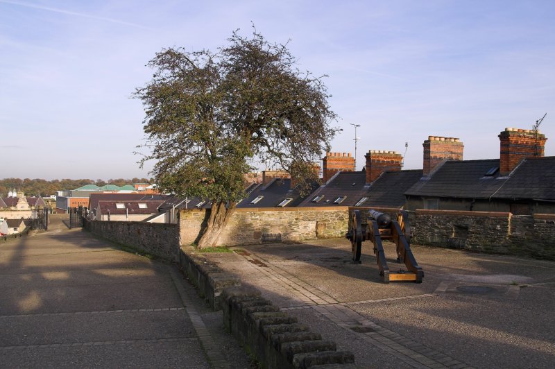 Walkway and houses outside the wall