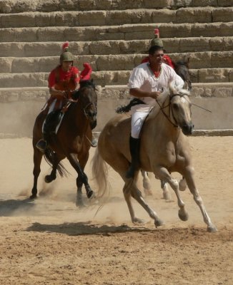 Horse show at 2,000 years old Caesarea hippodrome