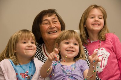 Oma and  great-grandkids