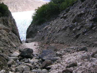Entertaining ladders into a gully