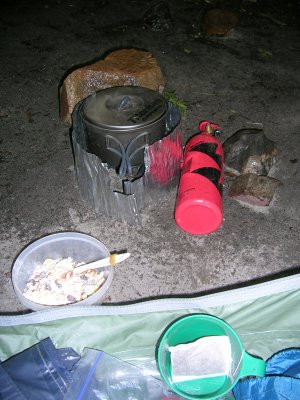 Breakfast before the stove blew up