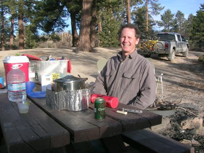 Soup making at the yellow post campsite