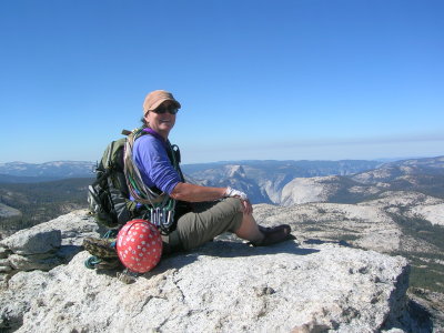 Cathy on the summit