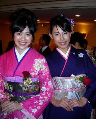 Flowers in flowery kimonos
