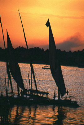 Faluka sunset at the Nile