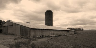 long barn...sepia