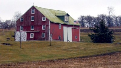 barn with many windows...