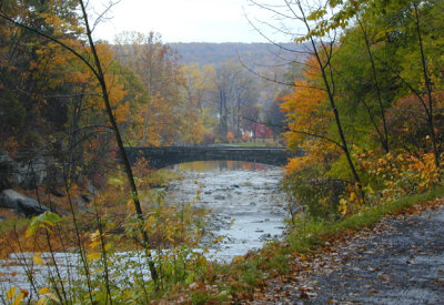 stone bridge in the fall....