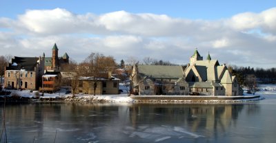 ice along the canal...