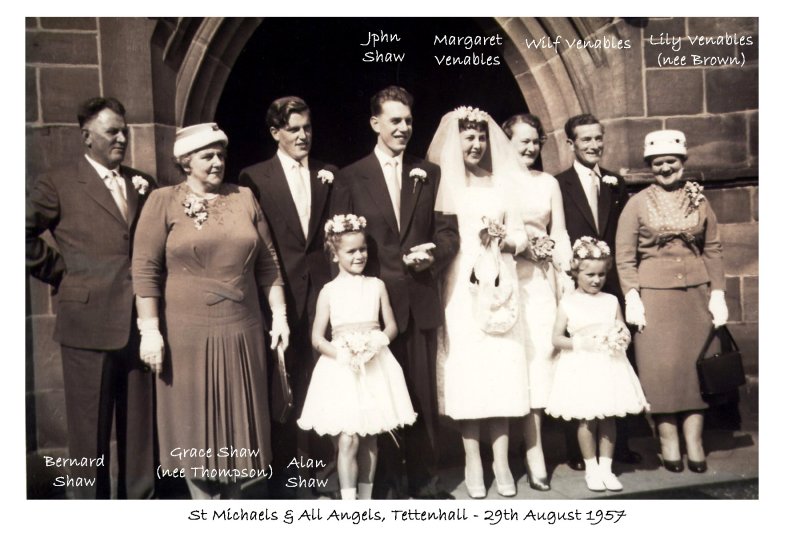 Wedding of John Shaw & Margaret Venables