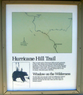 Hurricane Hill Trail Sign