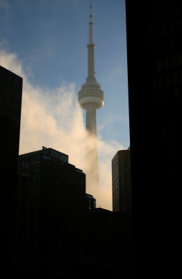 CN Tower and Sunlit Fog