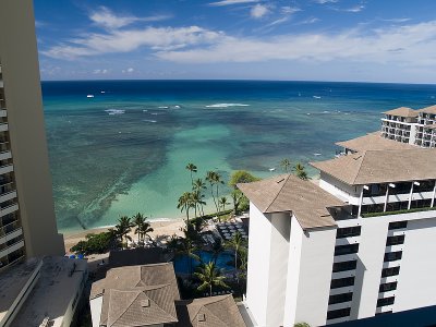 view from Waikiki Parc Hotel