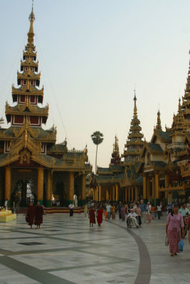 at Shwe Dagon Pagoda