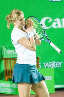 A rare smile from Kim Clijsters