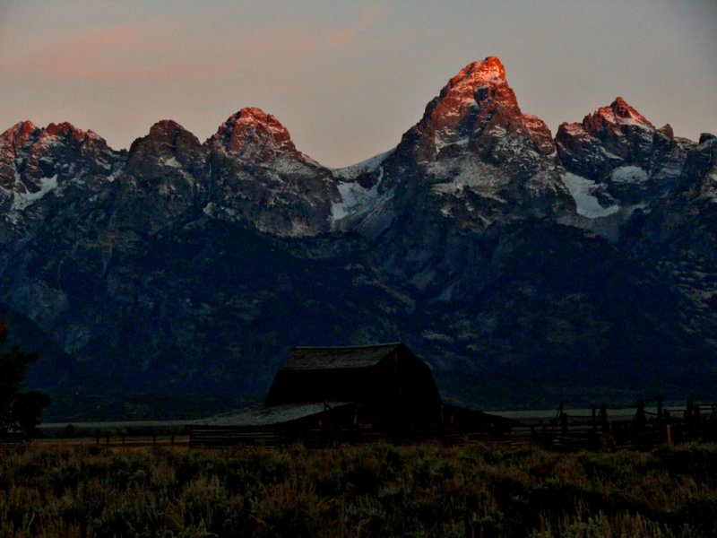  Touch of dawn, Grand Teton National Park, Wyoming, 2006