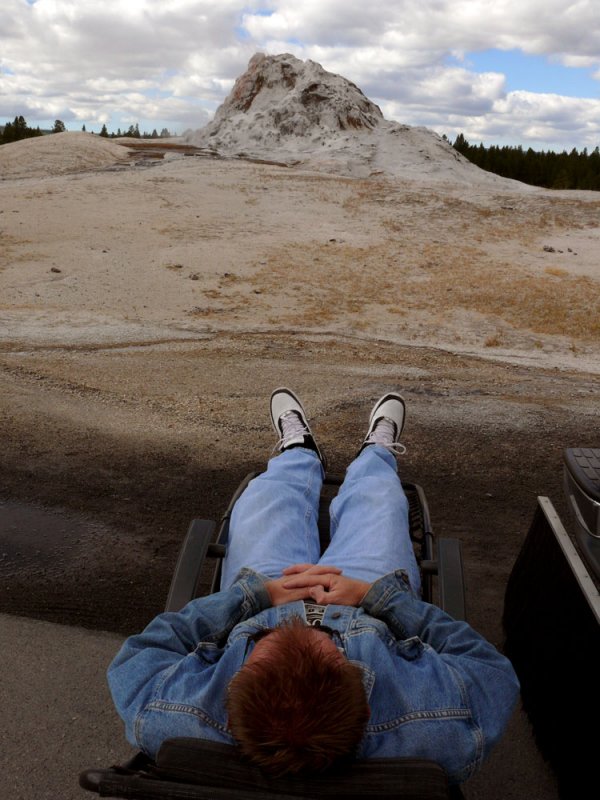 Waiting, White Dome Geyser, Yellowstone National Park, Wyoming, 2006