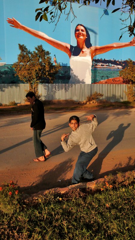 Art imitates life, Rabat, Morocco, 2006