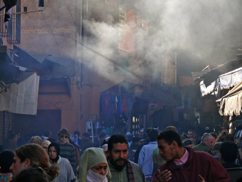 Smoky souk, Marrakesh, Morocco, 2006