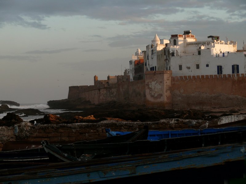 Ramparts at dawn, Essaouira, Morocco, 2006