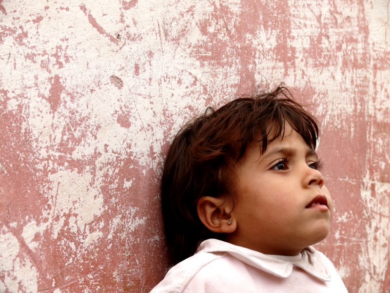Shy child, Sebt-des-Gzoula, Morocco, 2006