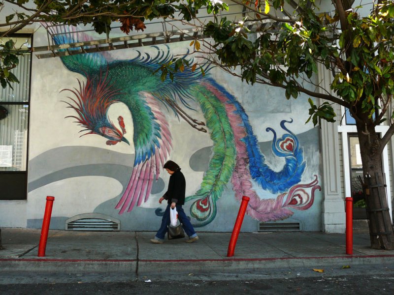Bow to the bird, Chinatown, San Francisco, California, 2007