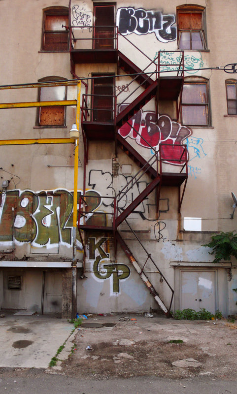 Rusty fire escape, Denver, Colorado, 2007