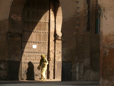 Leaving the medina, Meknes, Morocco, 2006