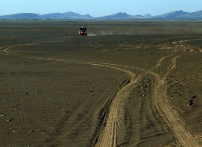 Local bus, Sahara Desert, Morocco, 2006