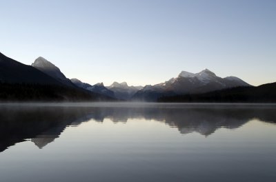 Maligne Lake 1st Light