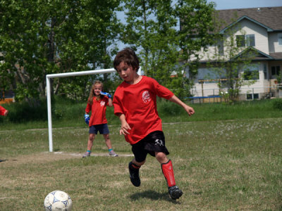 Dario chasing the ball...