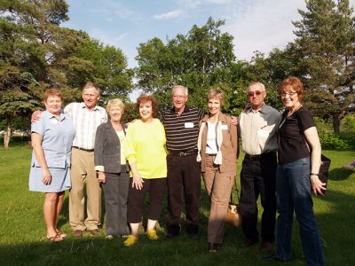 Marilyn, Bill, Vivian, Shirley, George, Maureen, Val, and Virginia