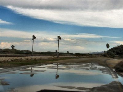 A Puddle By The Railway Line - Atlit .JPG