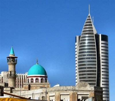 Old  & New At Background Of  King Feissal's Square.JPG