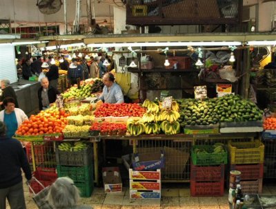 Vegetables  Counter, At Basement Of Market.JPG
