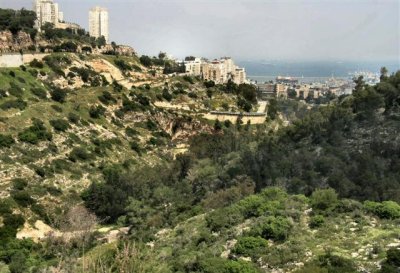 South Part Of Nachal  Ha'giborim, From Nearby Carmel Tunnel Working Site .JPG