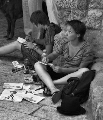 Young Artists in a Jaffa Alley.JPG