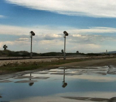 Reflections along the railway line.JPG