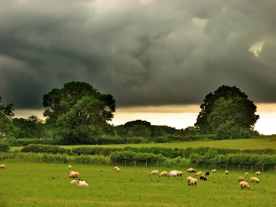 The weather in England at the moment is very dramatic