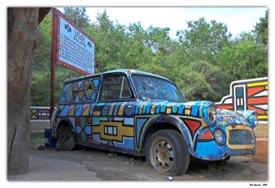 Old Car Painted Ndebele Style