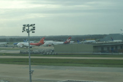 Gatwick Airport whilst waiting for flight.