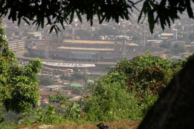Sierra Leone National Stadium from Wilberforce.