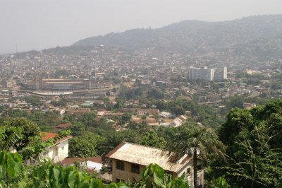Freetown viewed from Wilberforce