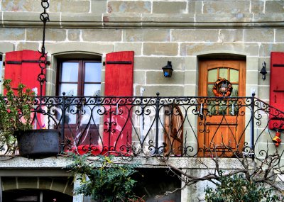 The balcony and...