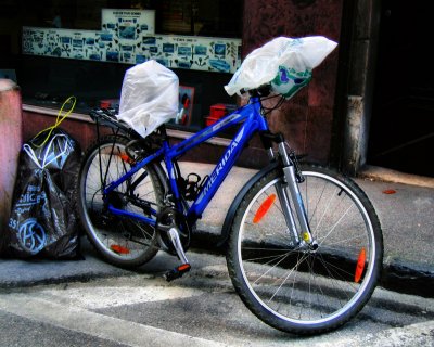 If you want to throw away your old bike...get at least a bigger garbage bag!