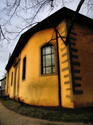 The church backyard