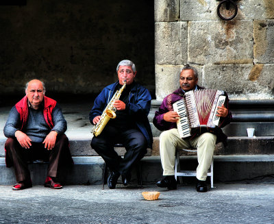 Grumpy old buskers