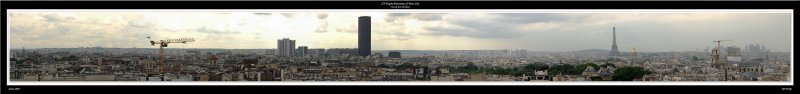 270-Degree Panorama of Paris City