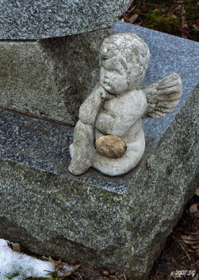 Cherub Entrusted with Visitor's Stone