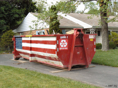Patriotic Dumpster